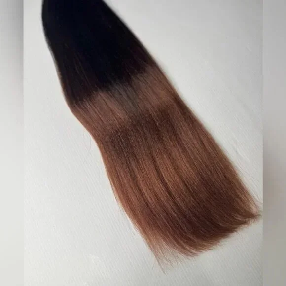 Zury Micro yaki Perm 24” Bulk Hair Extensions 100% Human Hair Black / Auburn NWT - Picture 6 of 6